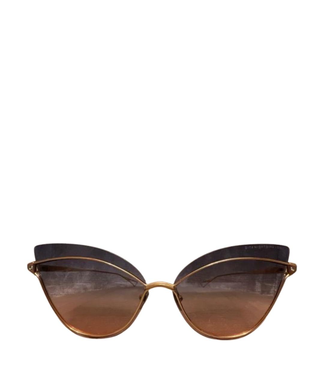 DITA Золотые металлические солнцезащитные очки, фото 1