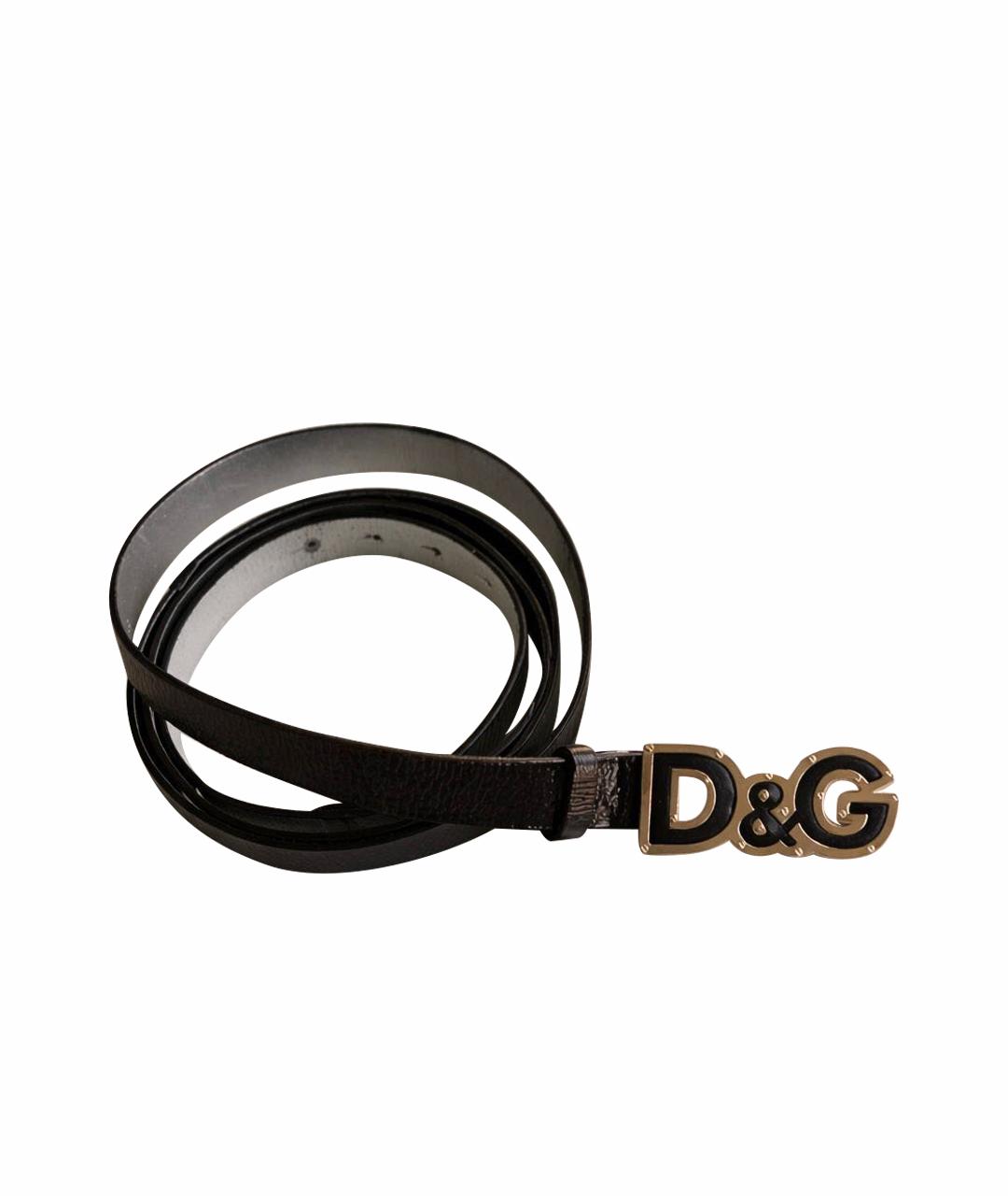 DOLCE&GABBANA Черный ремень из искусственной кожи, фото 1