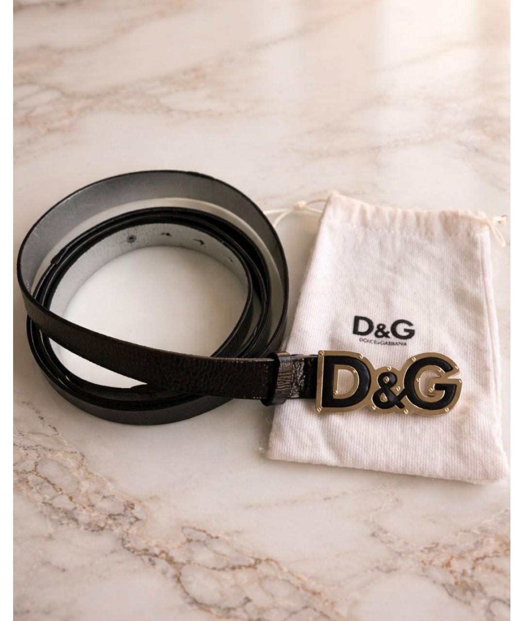 DOLCE&GABBANA Черный ремень из искусственной кожи, фото 7
