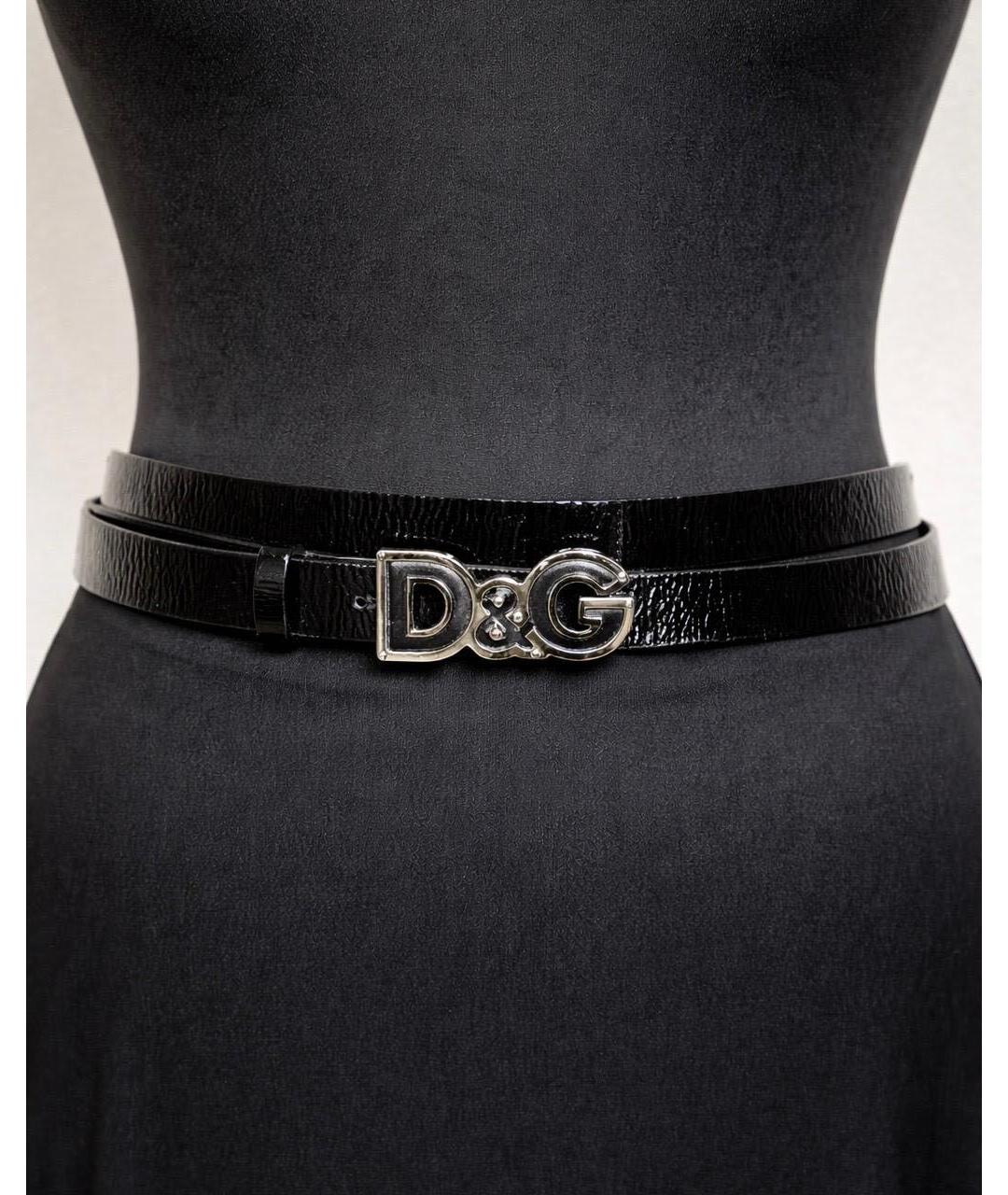 DOLCE&GABBANA Черный ремень из искусственной кожи, фото 5