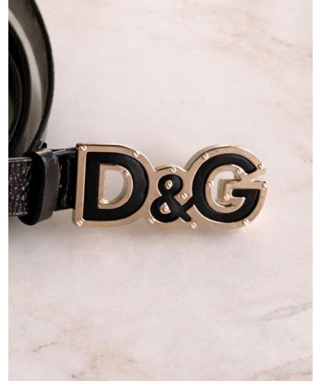 DOLCE&GABBANA Черный ремень из искусственной кожи, фото 2