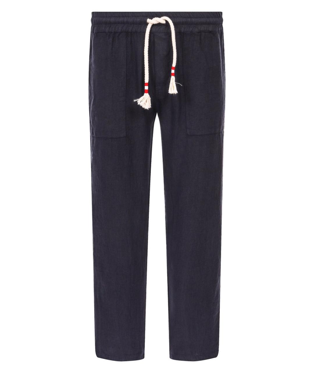 MC2 SAINT BARTH Темно-синие льняные повседневные брюки, фото 1