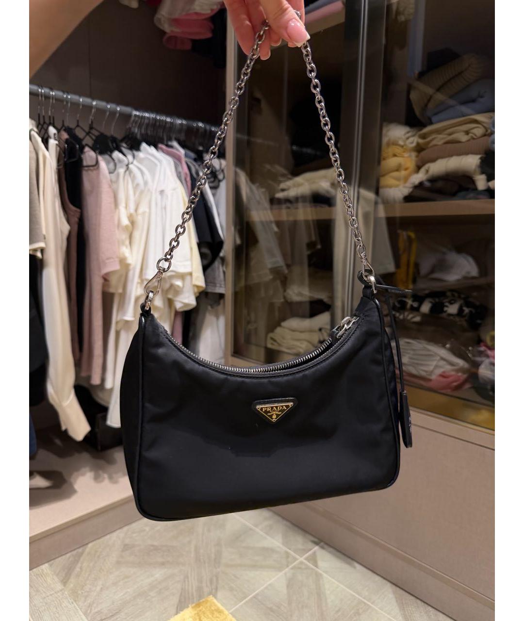 PRADA Черная сумка через плечо, фото 5