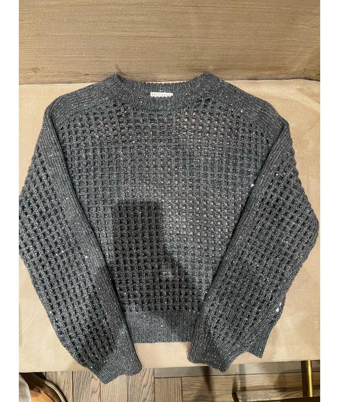 BRUNELLO CUCINELLI Серый шерстяной джемпер / свитер, фото 5