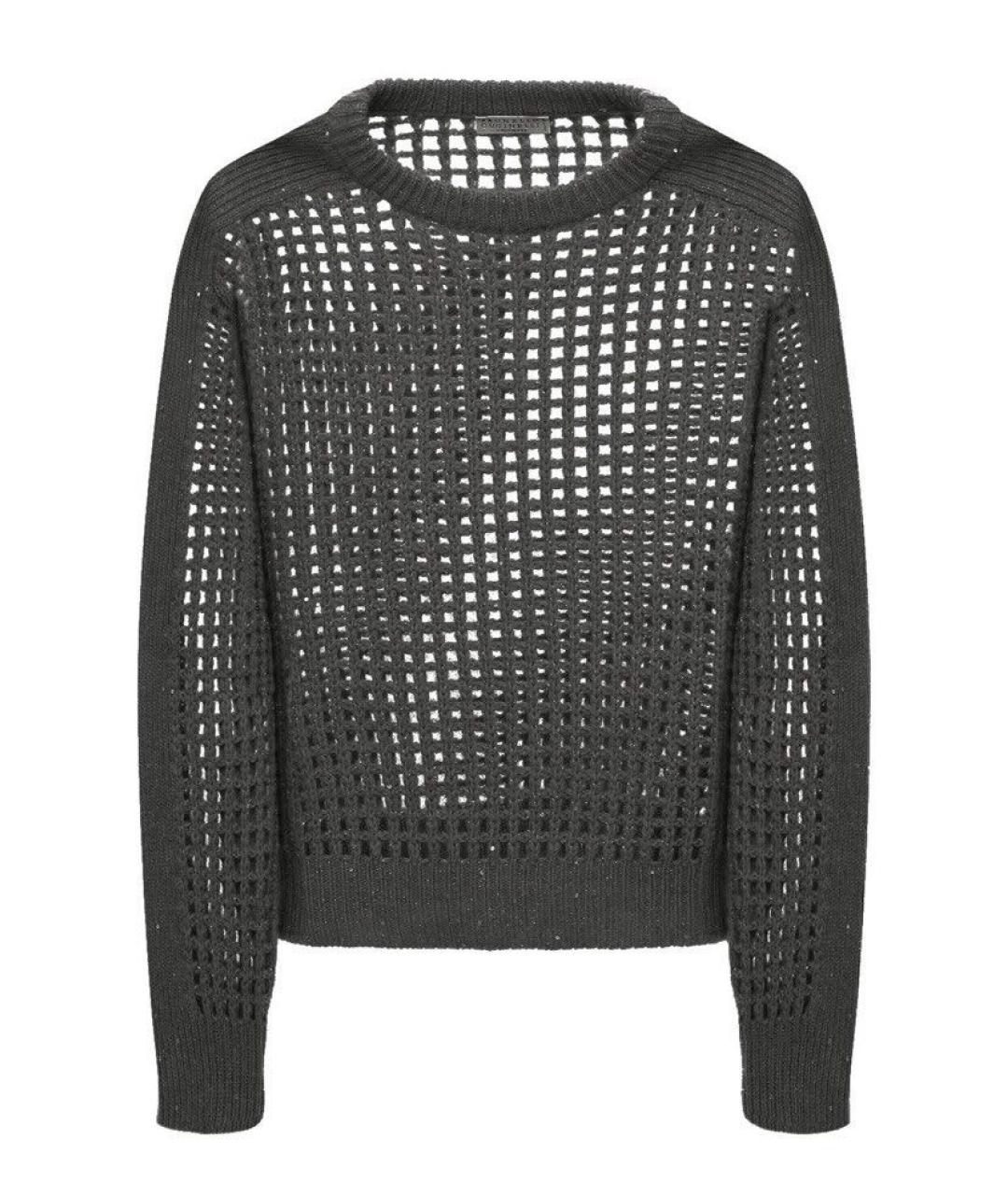 BRUNELLO CUCINELLI Серый шерстяной джемпер / свитер, фото 3