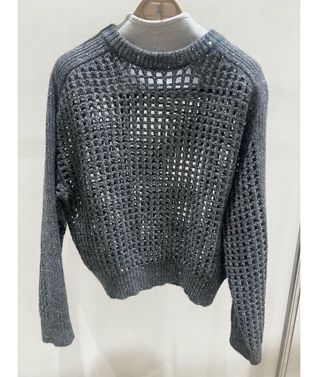 BRUNELLO CUCINELLI Серый шерстяной джемпер / свитер, фото 2
