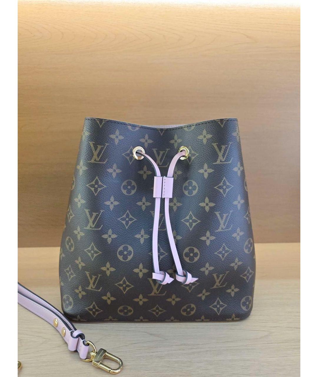 LOUIS VUITTON Коричневая сумка с короткими ручками, фото 7