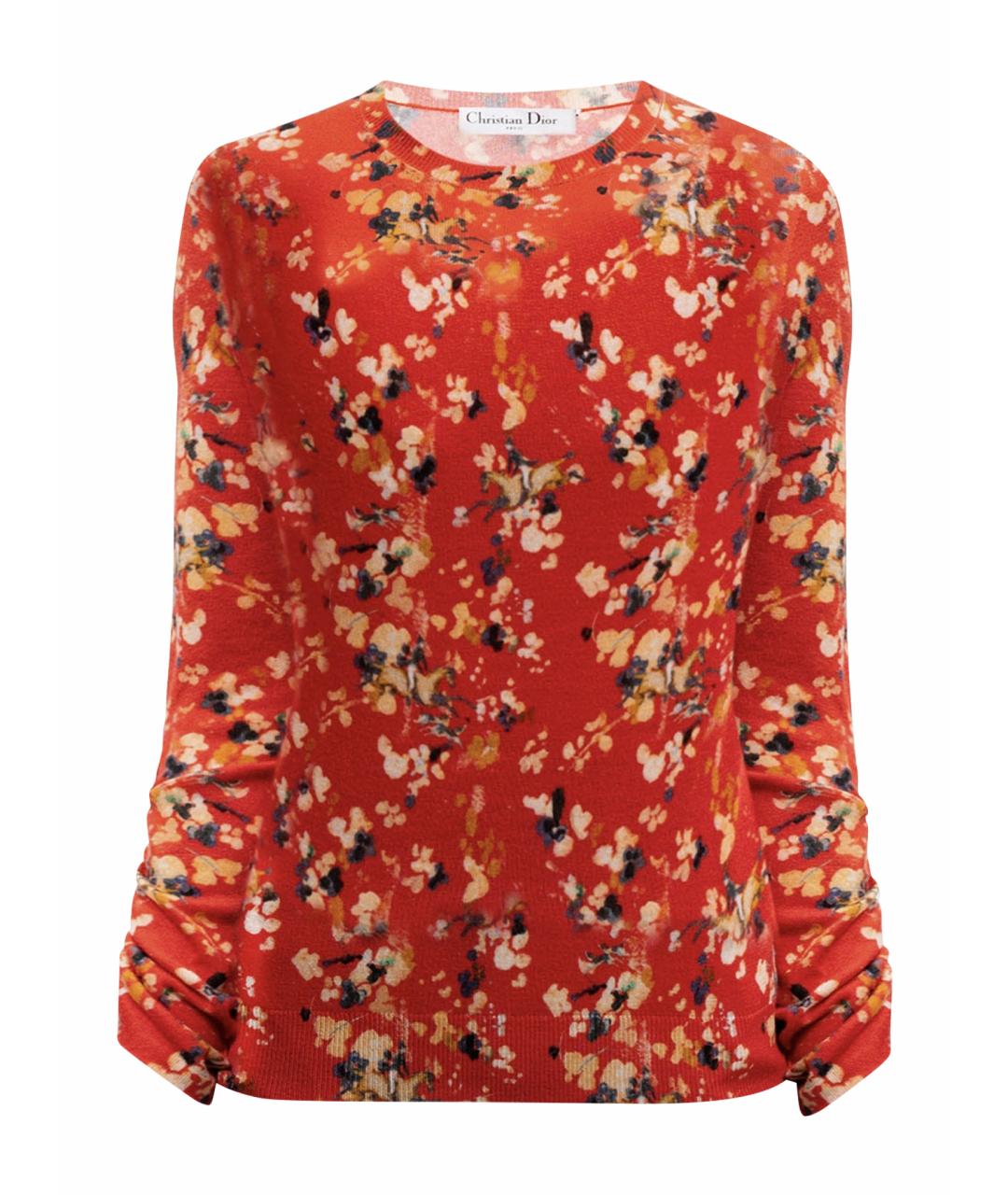 CHRISTIAN DIOR Красный шерстяной джемпер / свитер, фото 1