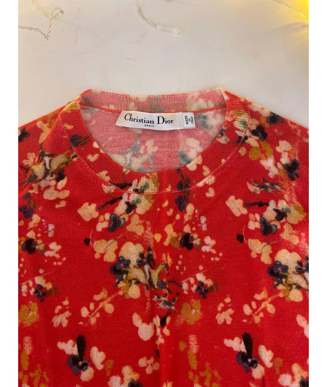 CHRISTIAN DIOR Красный шерстяной джемпер / свитер, фото 2