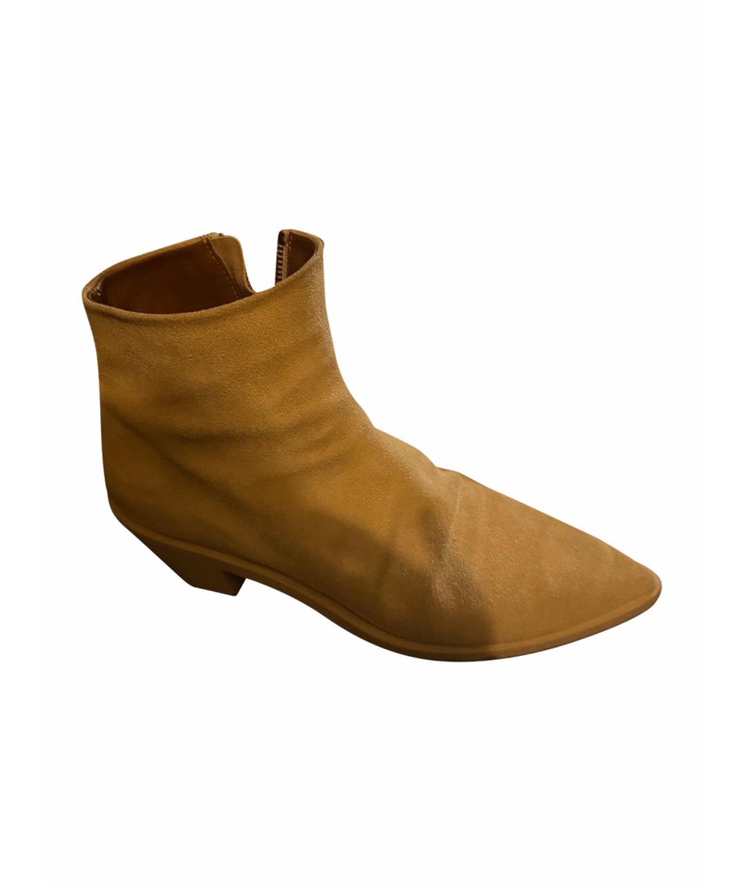 MARSELL Бежевые замшевые ботильоны, фото 6