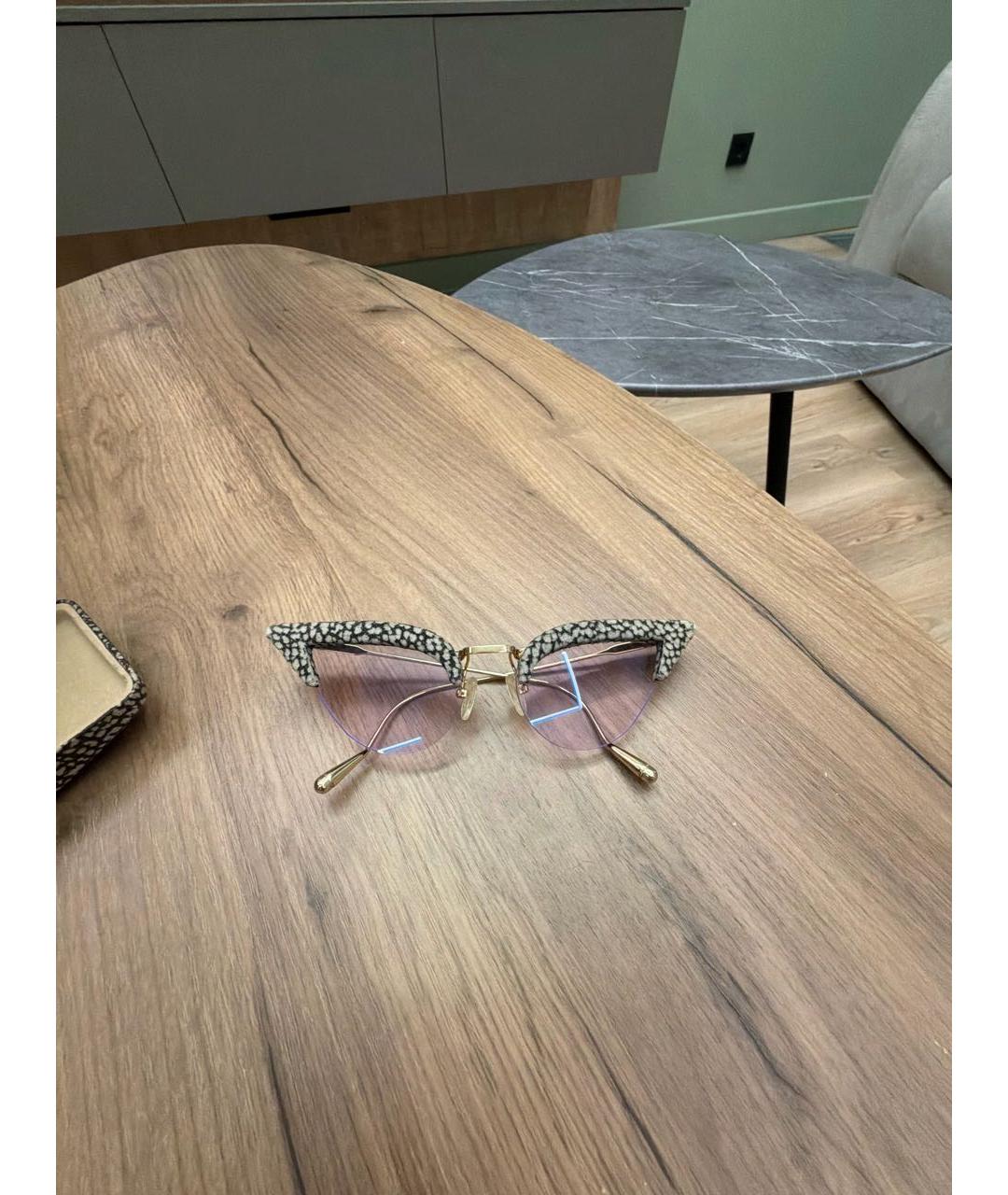 BORBONESE Антрацитовые металлические солнцезащитные очки, фото 4