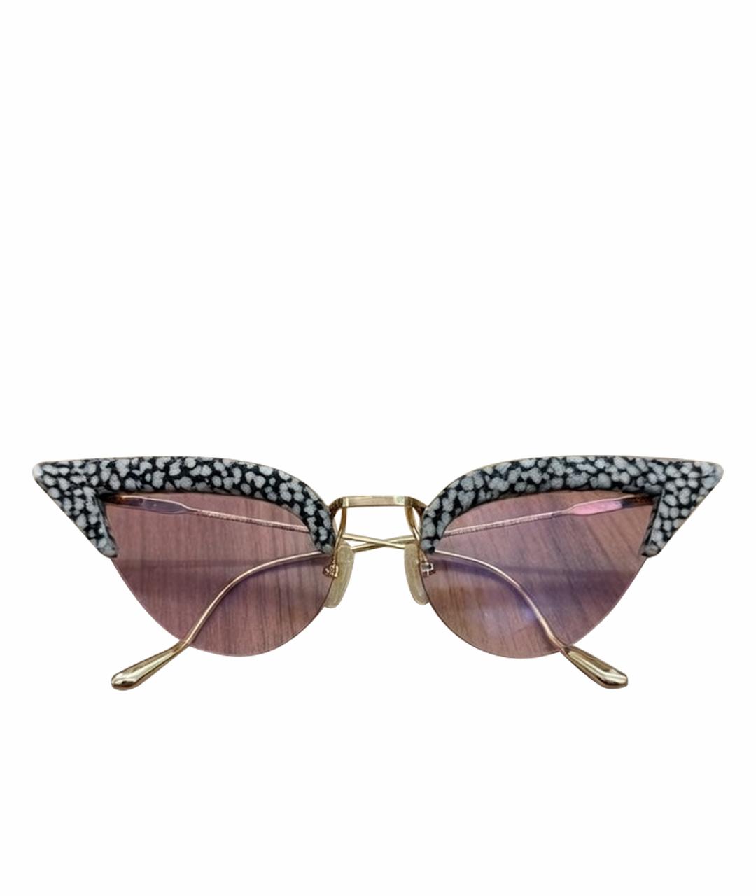 BORBONESE Антрацитовые металлические солнцезащитные очки, фото 1