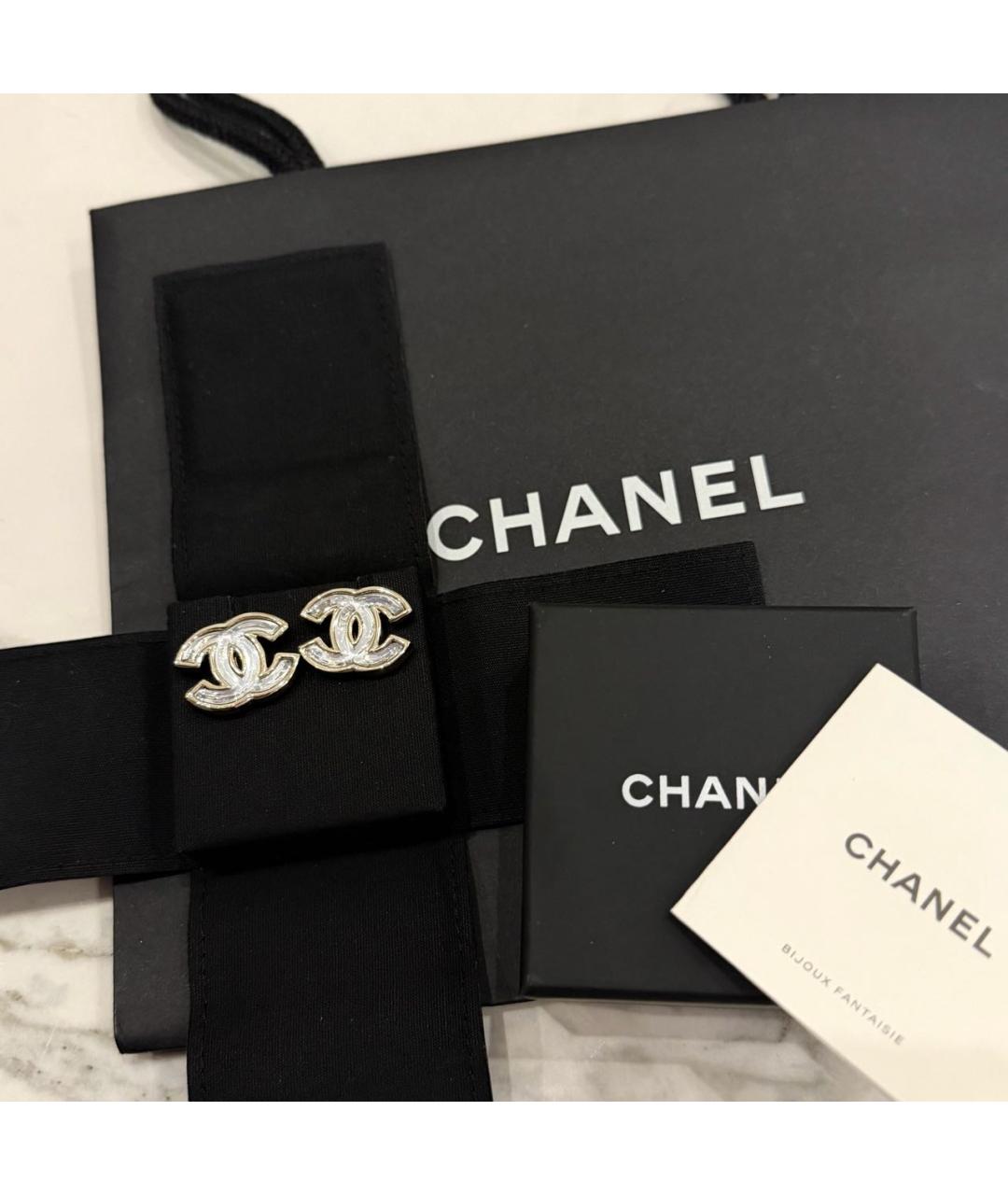 CHANEL Золотые металлические серьги, фото 4