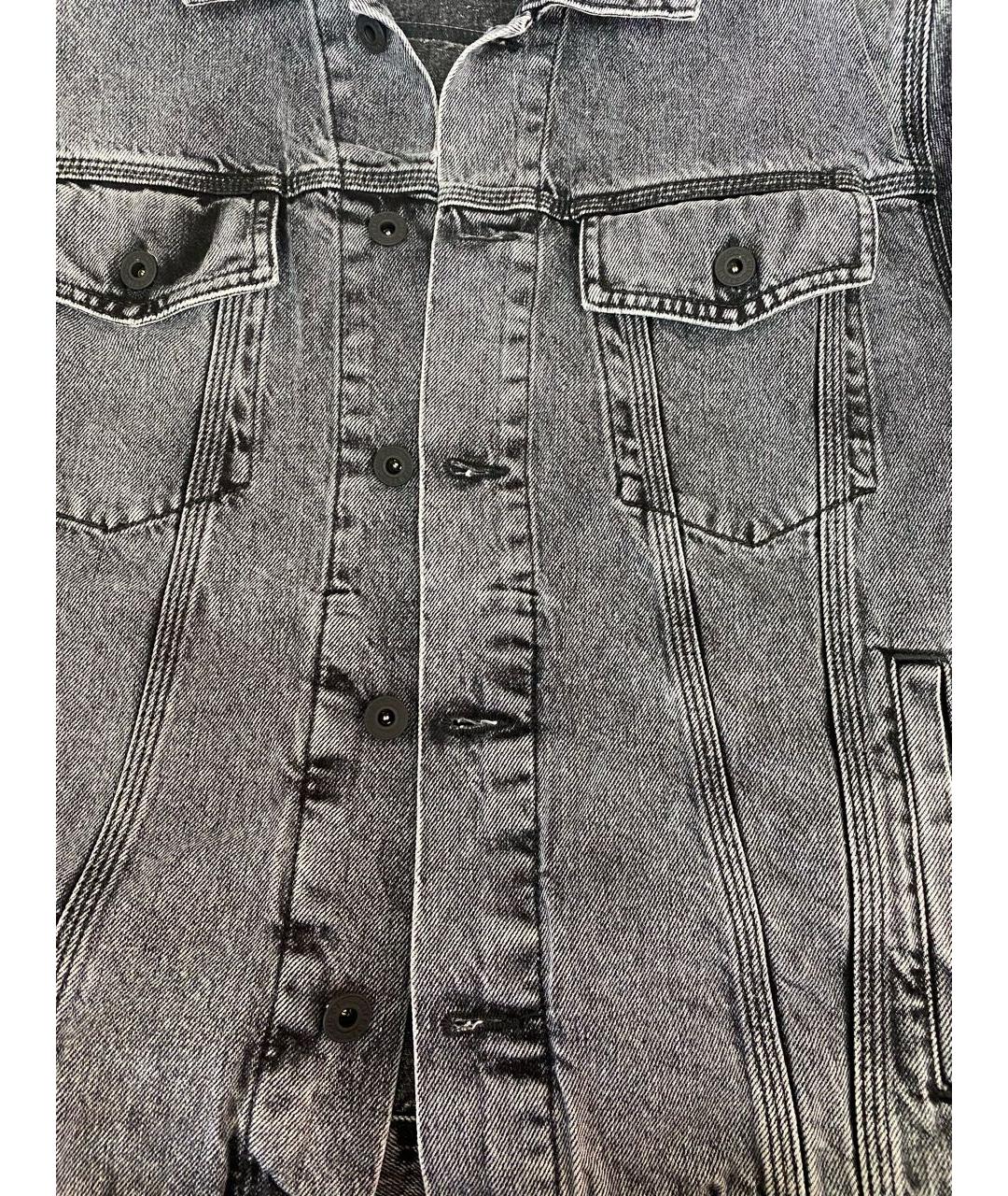 OFF-WHITE Серая хлопковая куртка, фото 4