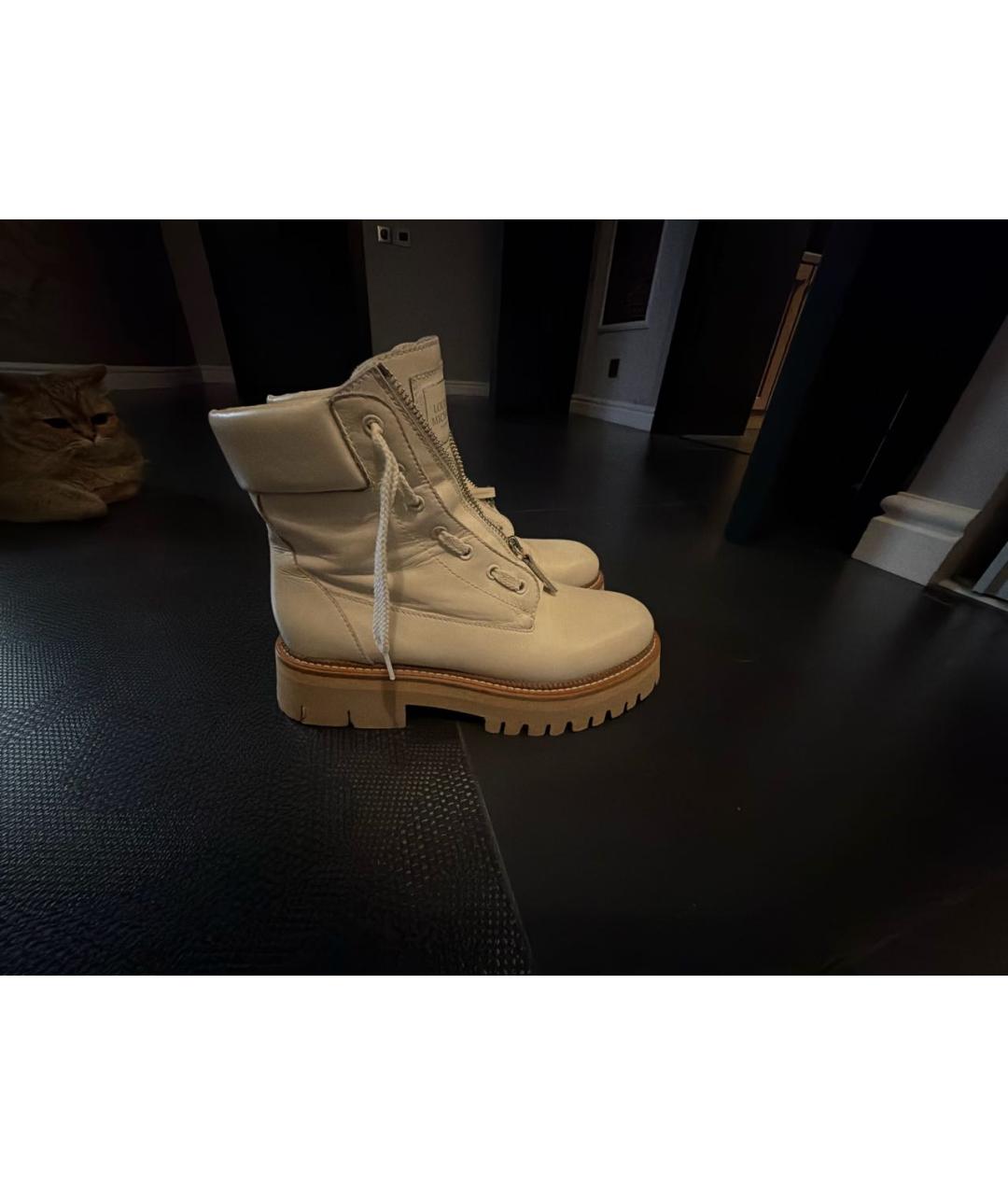 Louise Michail Бежевые кожаные ботинки, фото 5