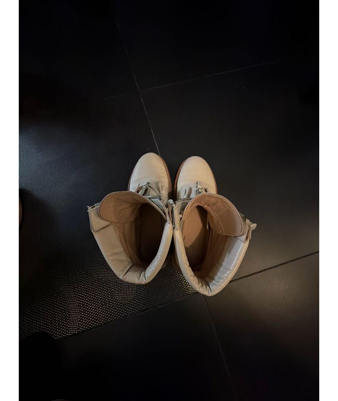 Louise Michail Бежевые кожаные ботинки, фото 3