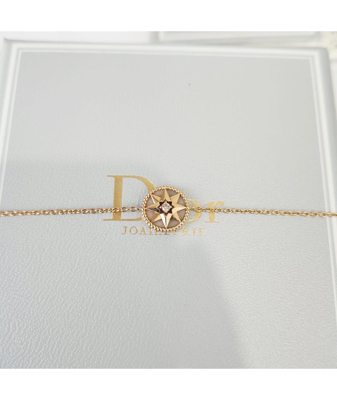 CHRISTIAN DIOR Белый браслет из розового золота, фото 2