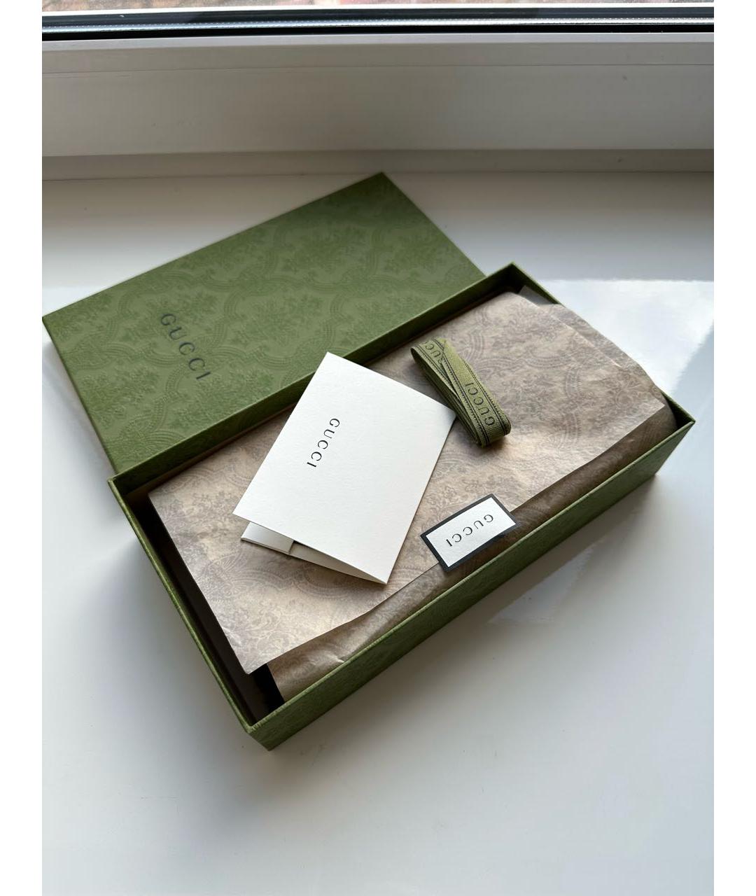 GUCCI Бежевый шерстяной платок, фото 4