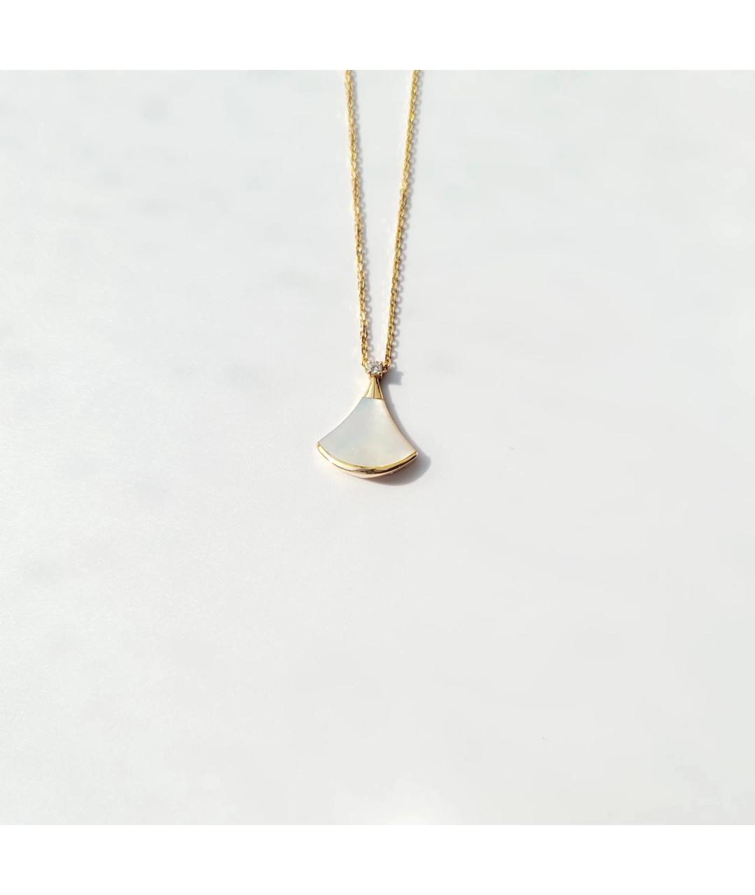 BVLGARI Белое колье из розового золота, фото 2