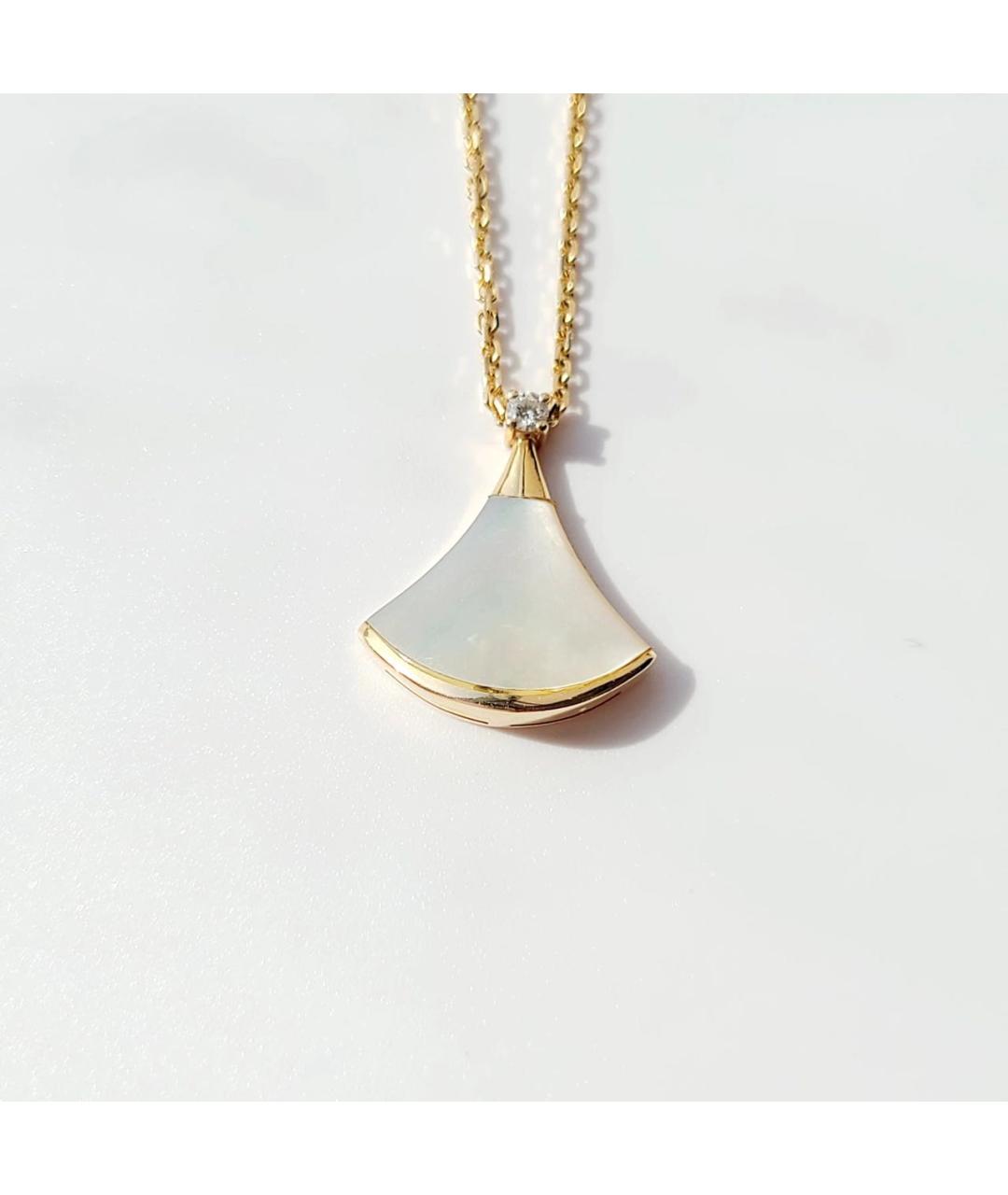 BVLGARI Белое колье из розового золота, фото 3