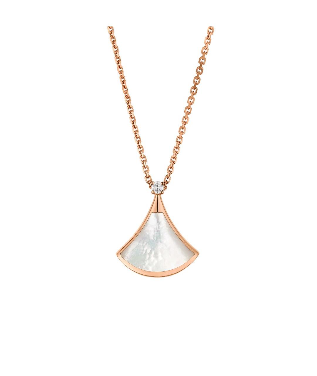 BVLGARI Белое колье из розового золота, фото 6