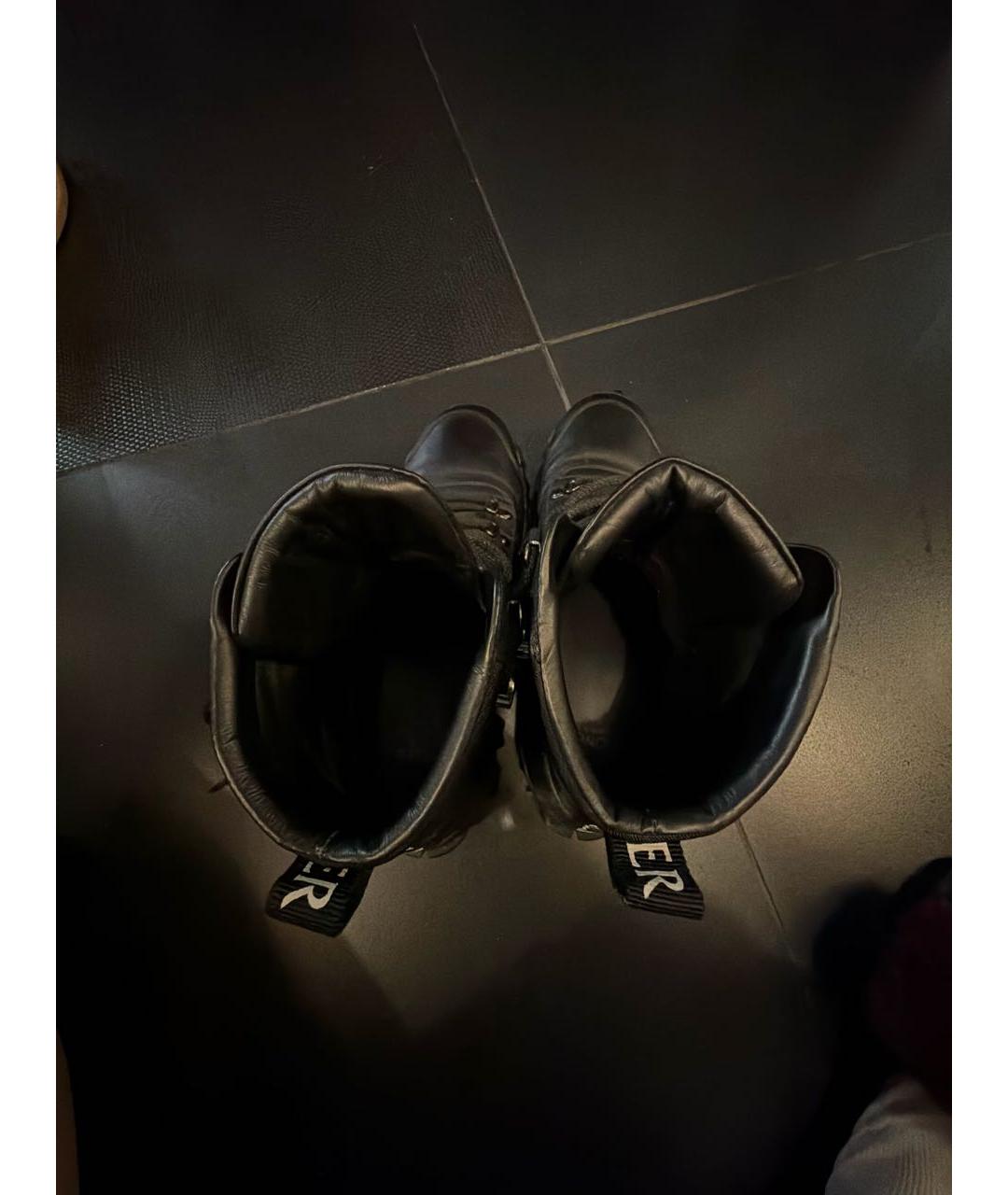 MONCLER Черные кожаные ботинки, фото 3