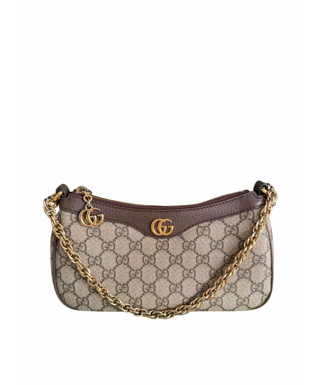 GUCCI Бежевая сумка с короткими ручками, фото 1