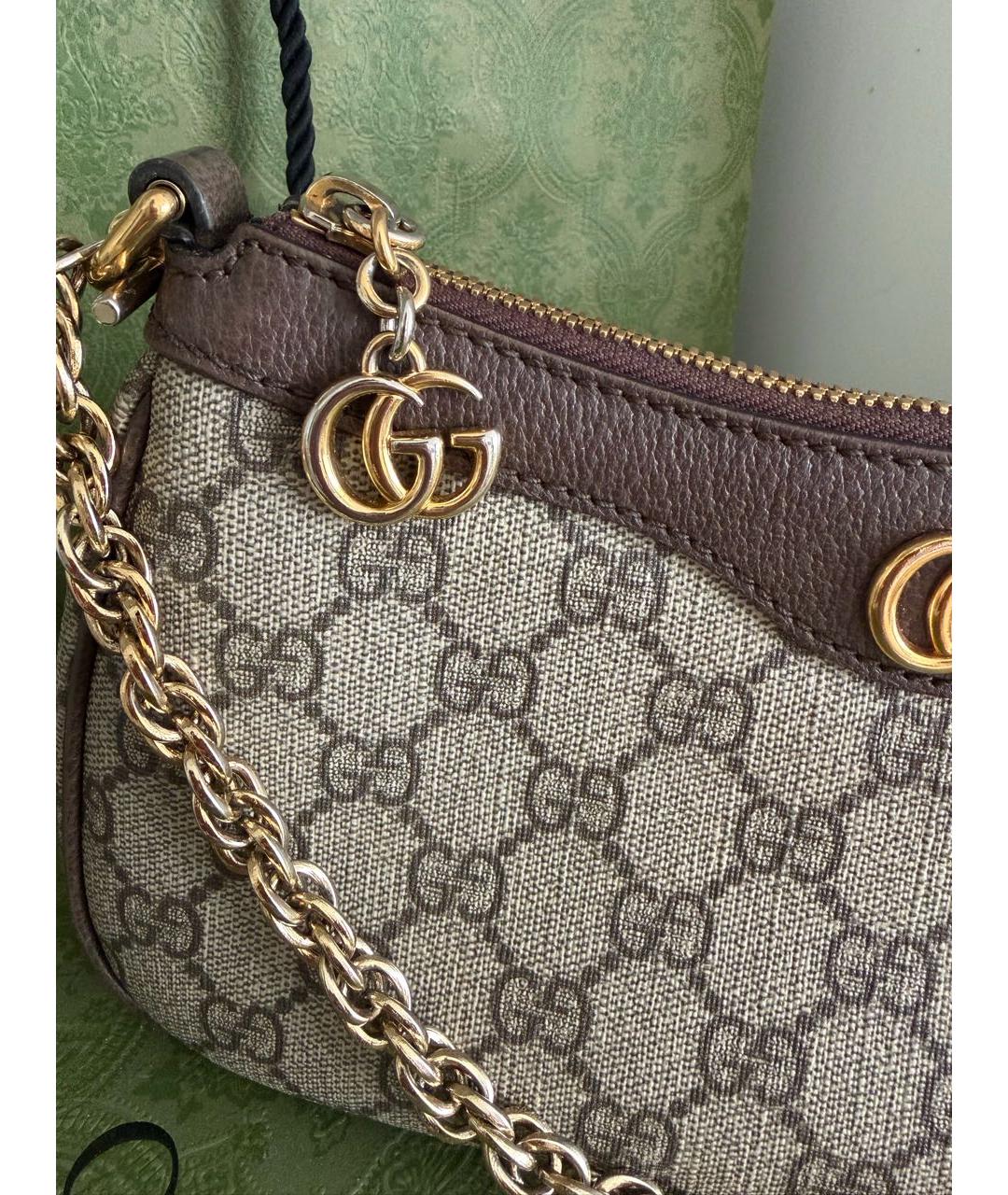 GUCCI Бежевая сумка с короткими ручками, фото 4