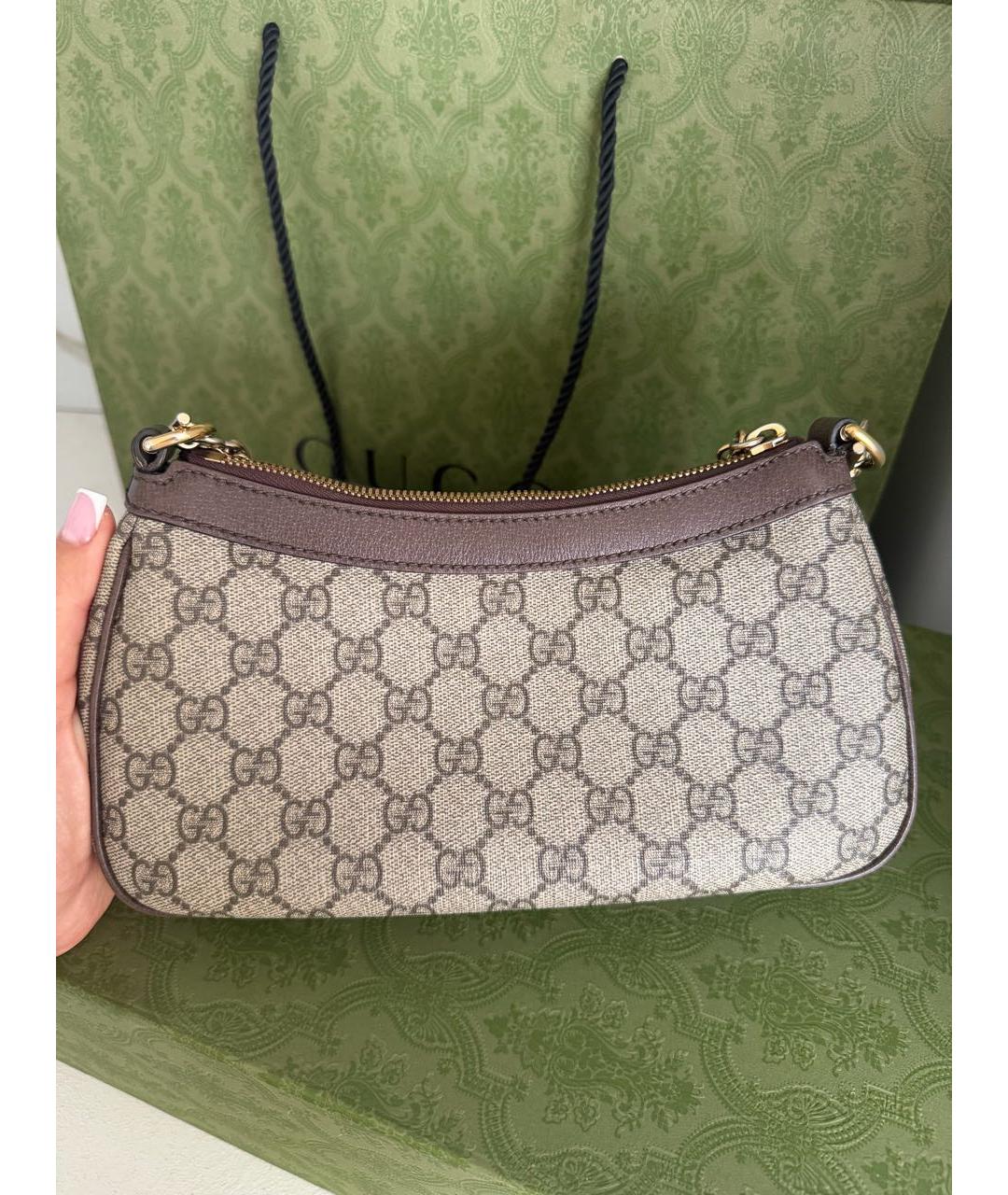 GUCCI Бежевая сумка с короткими ручками, фото 3