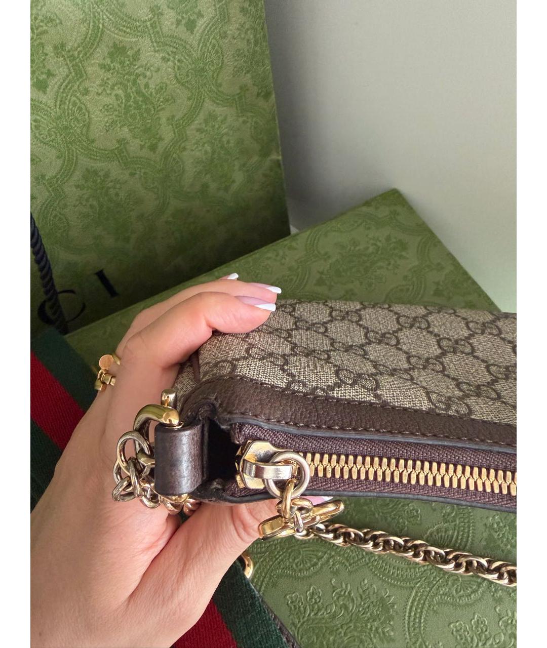 GUCCI Бежевая сумка с короткими ручками, фото 5