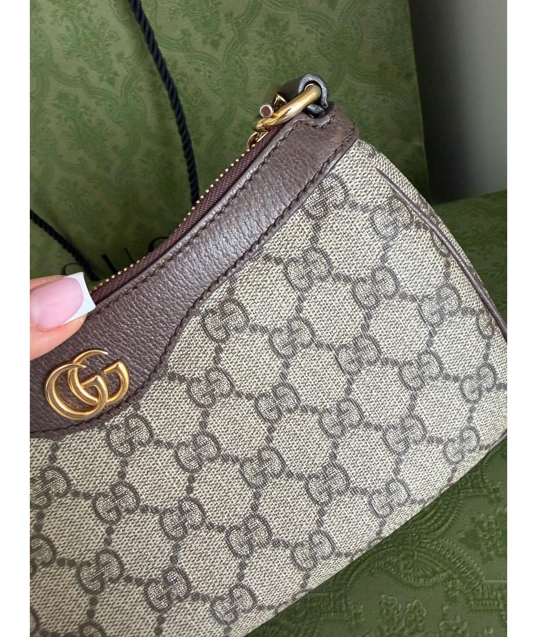 GUCCI Бежевая сумка с короткими ручками, фото 2