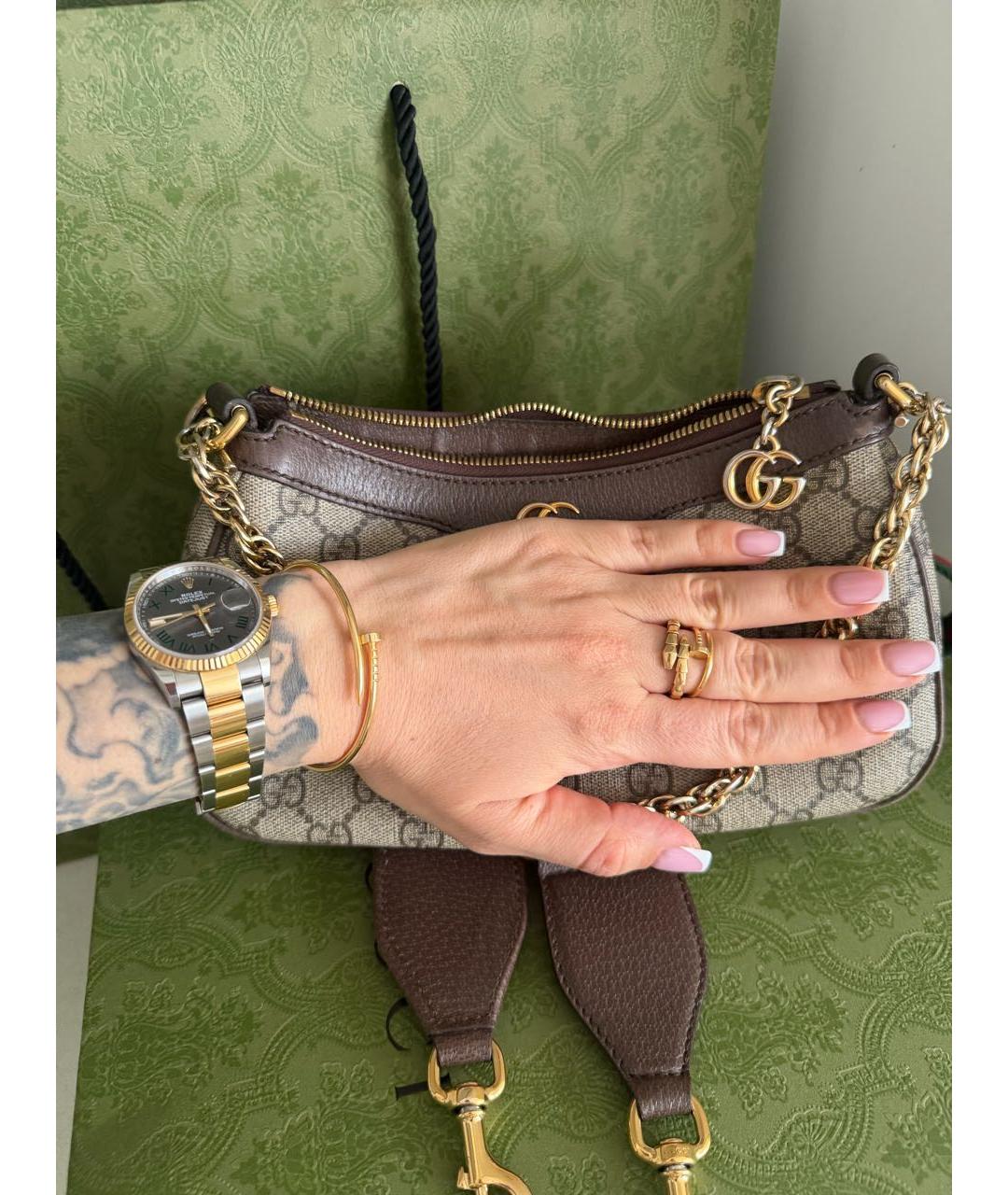 GUCCI Бежевая сумка с короткими ручками, фото 8