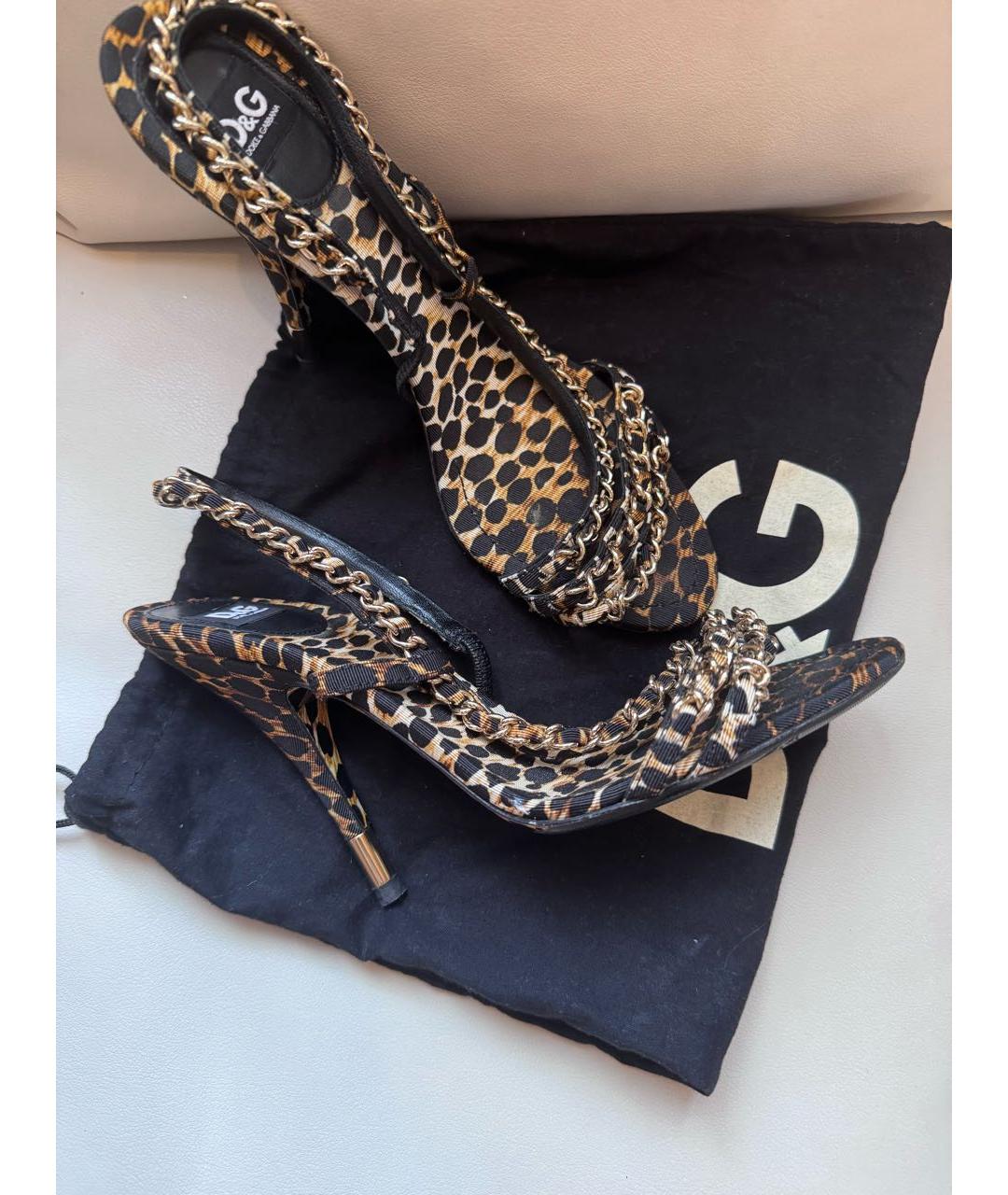 DOLCE&GABBANA Черные текстильные босоножки, фото 8