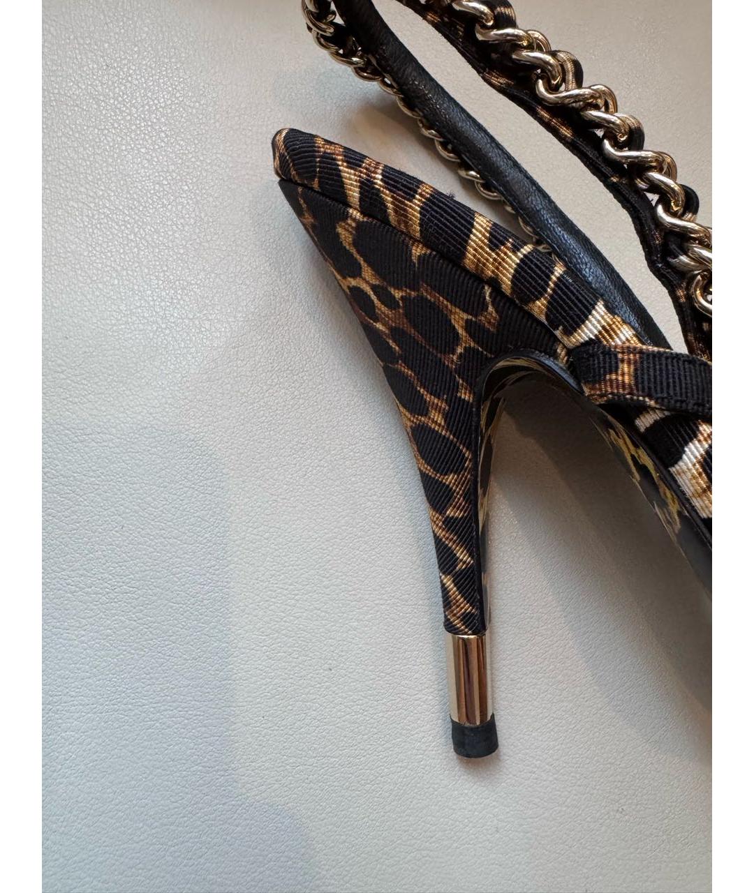 DOLCE&GABBANA Черные текстильные босоножки, фото 4