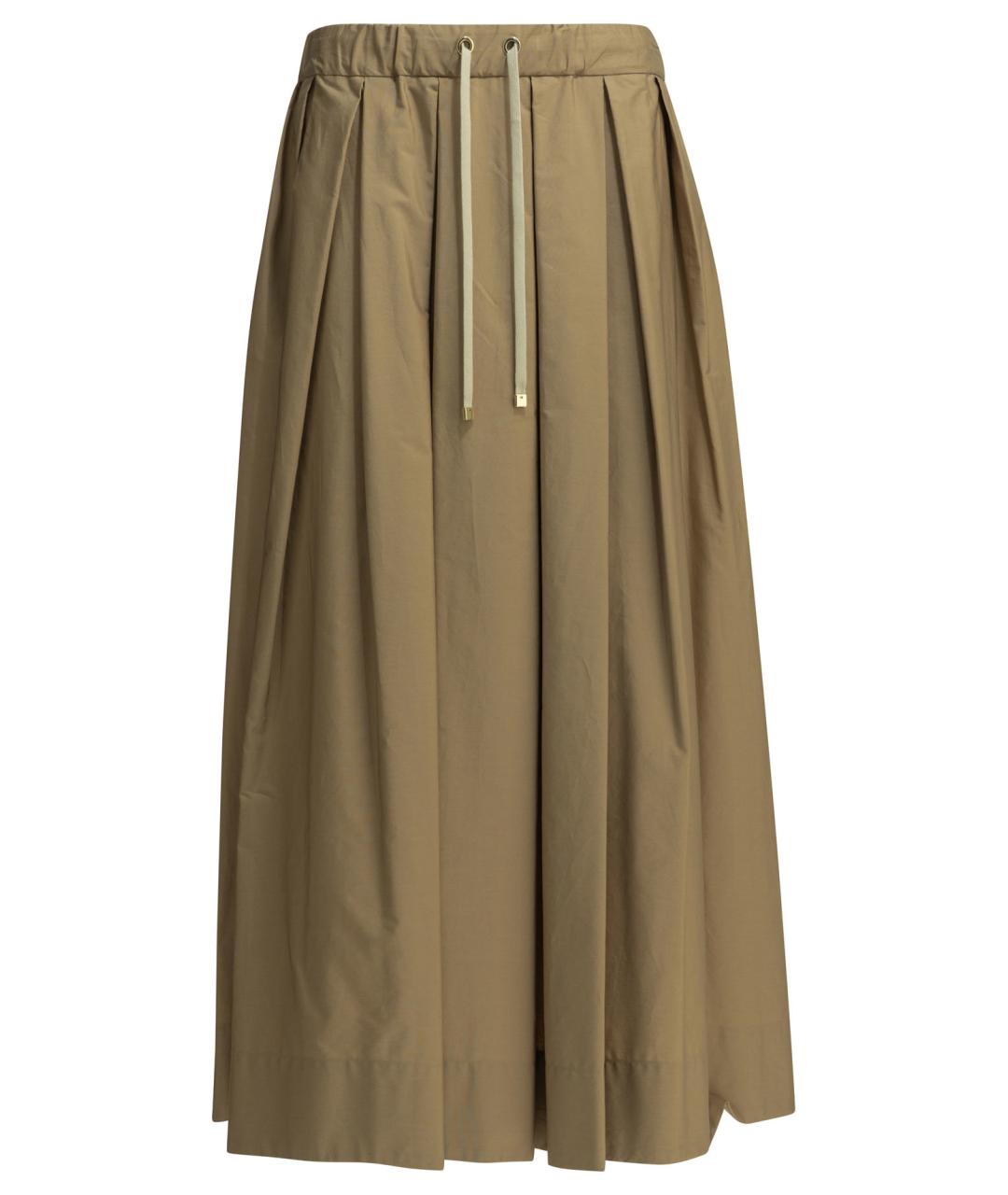'S MAX MARA Бежевая хлопковая юбка макси, фото 1