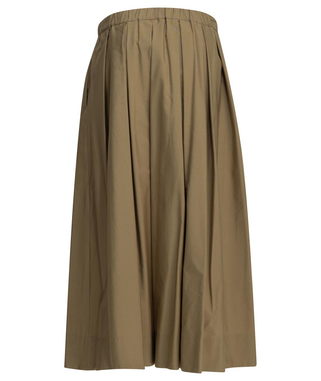 'S MAX MARA Бежевая хлопковая юбка макси, фото 2