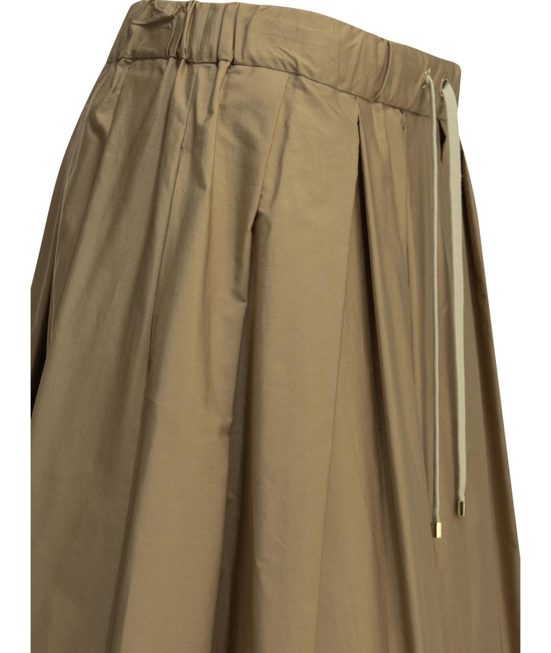'S MAX MARA Бежевая хлопковая юбка макси, фото 4