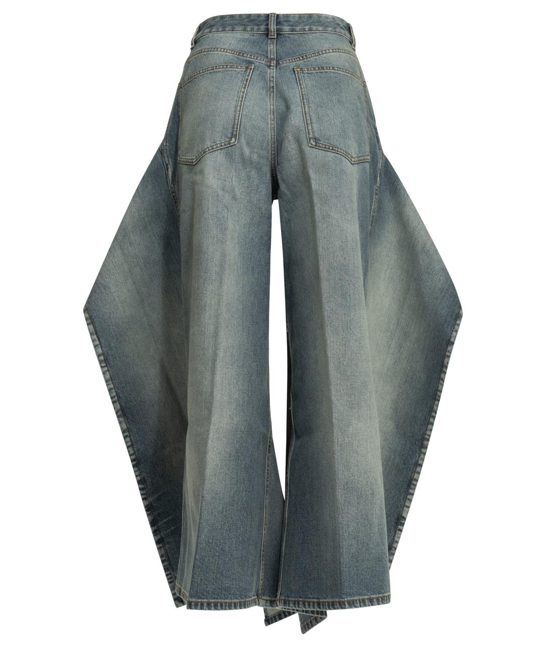 ALAIA Голубые хлопковые прямые джинсы, фото 2