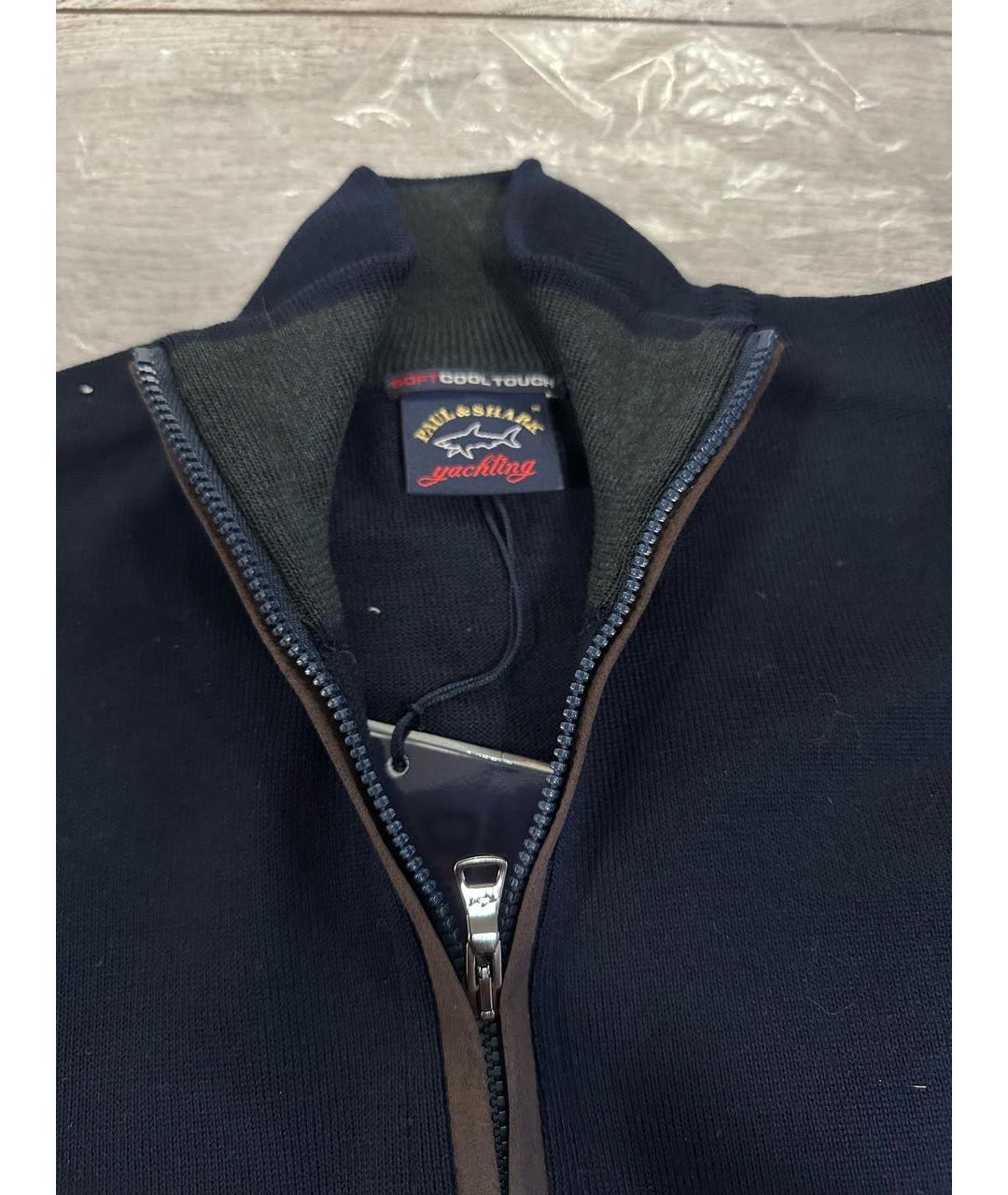 PAUL & SHARK Темно-синий шерстяной джемпер / свитер, фото 4