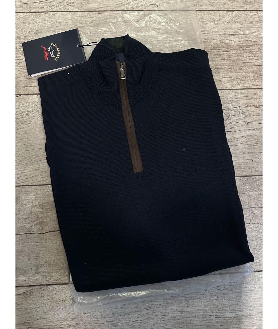 PAUL & SHARK Темно-синий шерстяной джемпер / свитер, фото 3