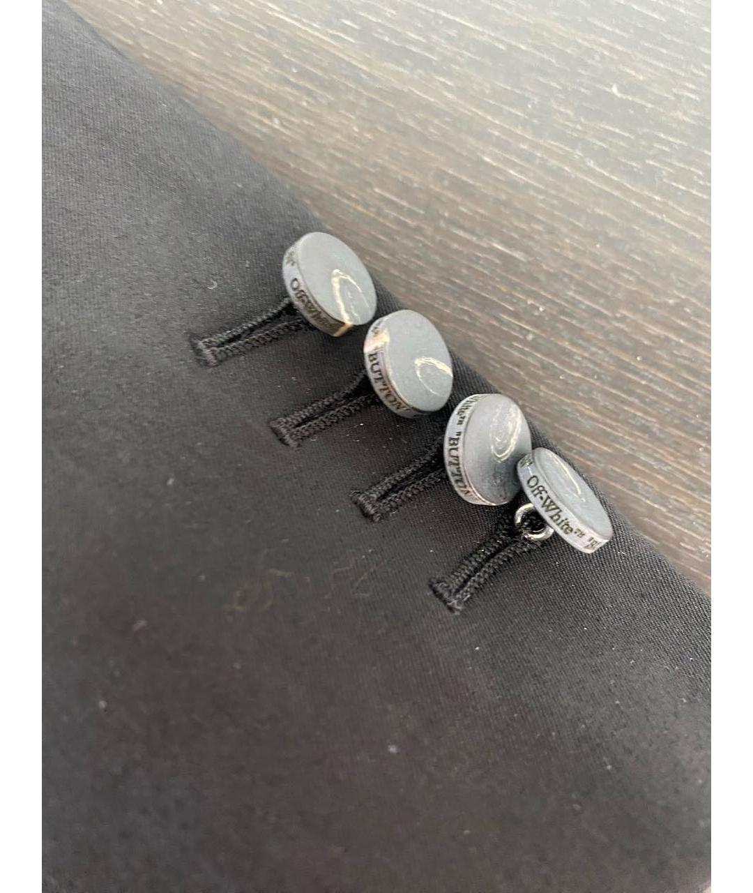 OFF-WHITE Черный шерстяной пиджак, фото 6