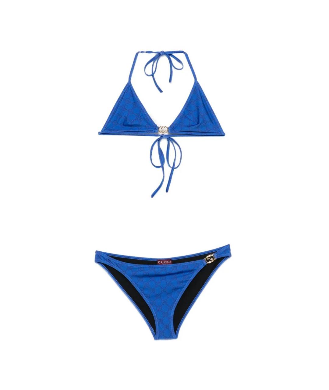 GUCCI Синий полиэстеровый купальник, фото 1