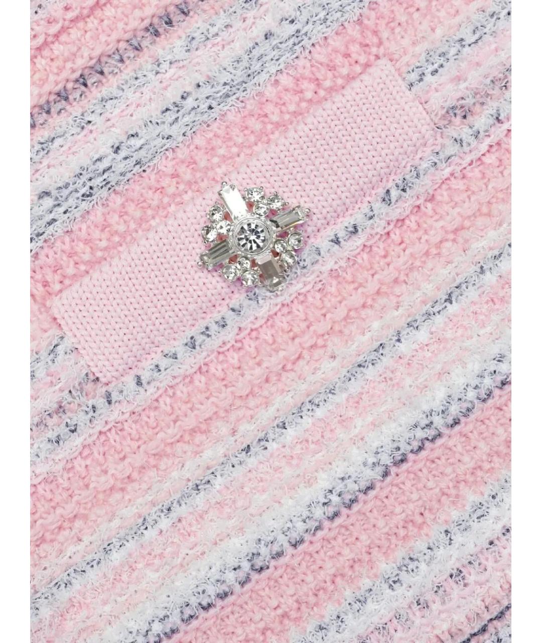 SELF-PORTRAIT Розовая полиэстеровая юбка мини, фото 3