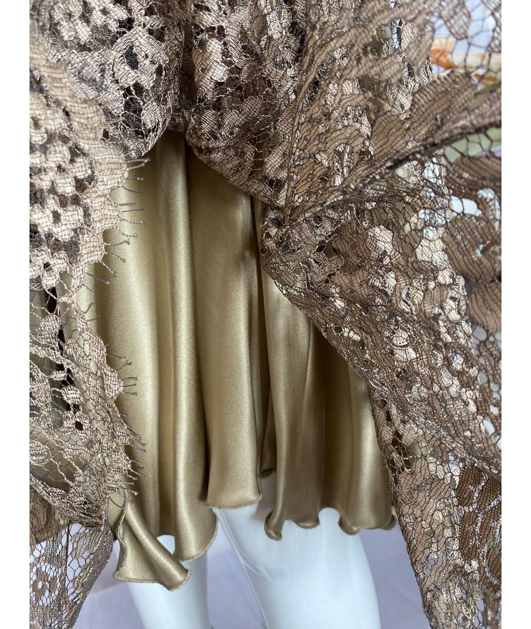 DOLCE&GABBANA Бежевое хлопковое коктейльное платье, фото 8