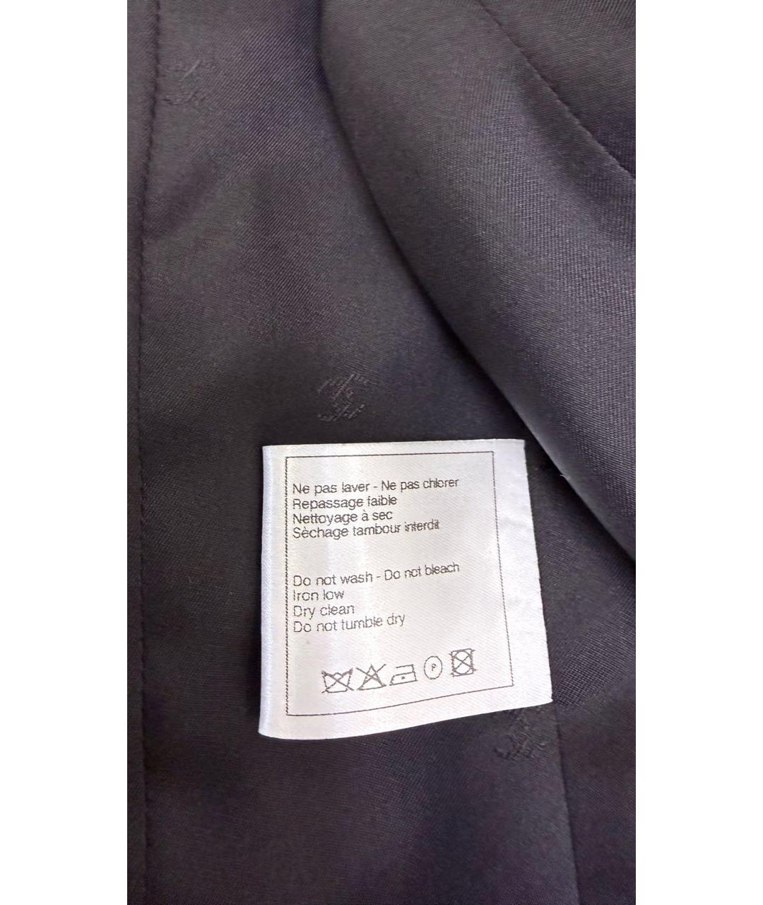CHANEL Темно-синий вискозный жакет/пиджак, фото 5