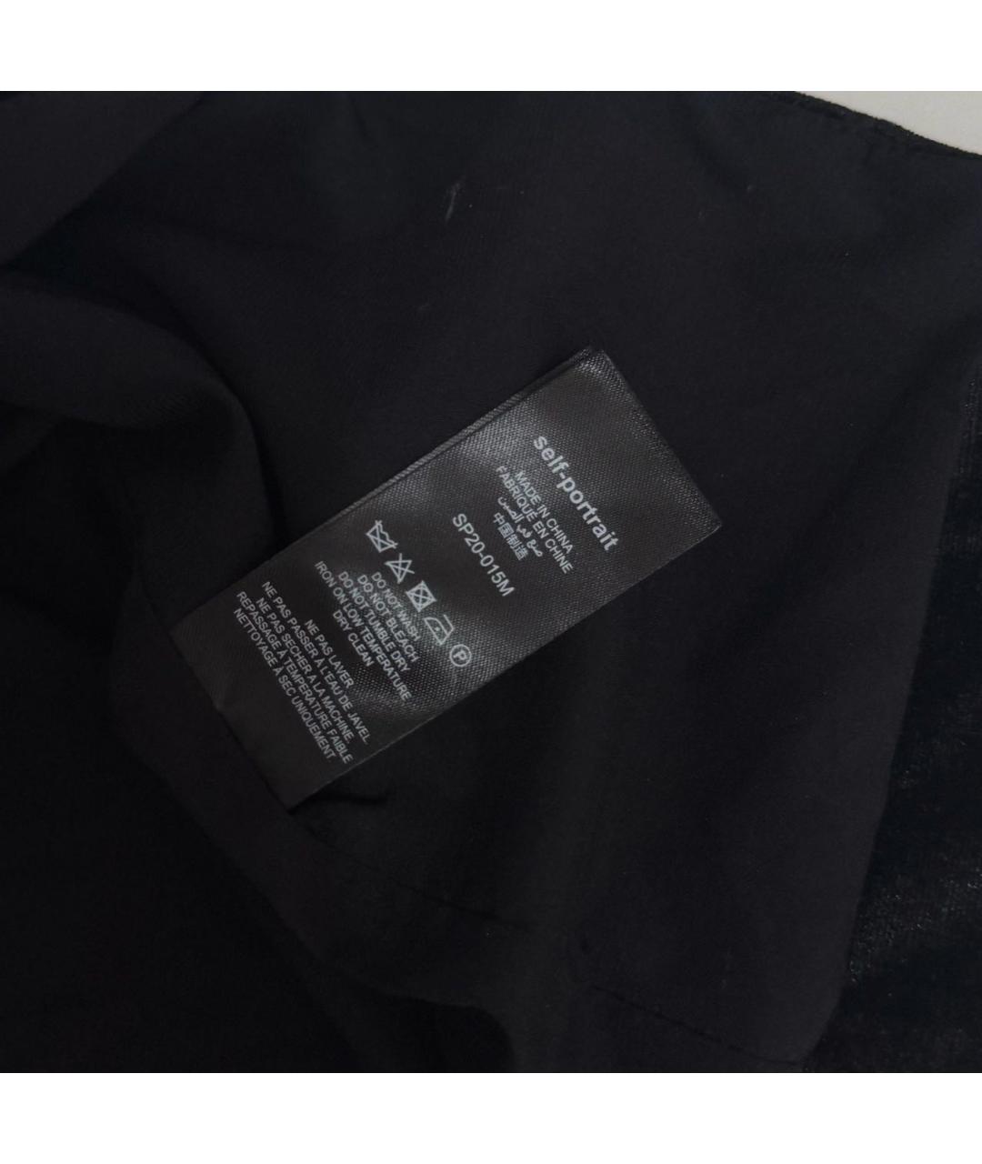 SELF-PORTRAIT Черное бархатное коктейльное платье, фото 4