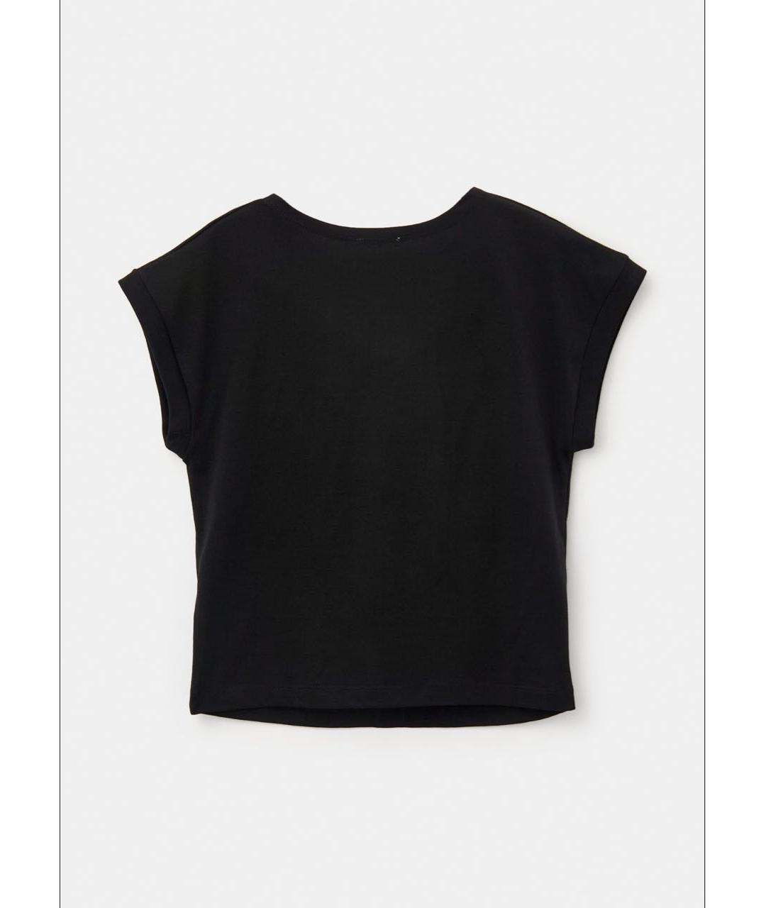 NO. 21 Черная хлопковая футболка, фото 2