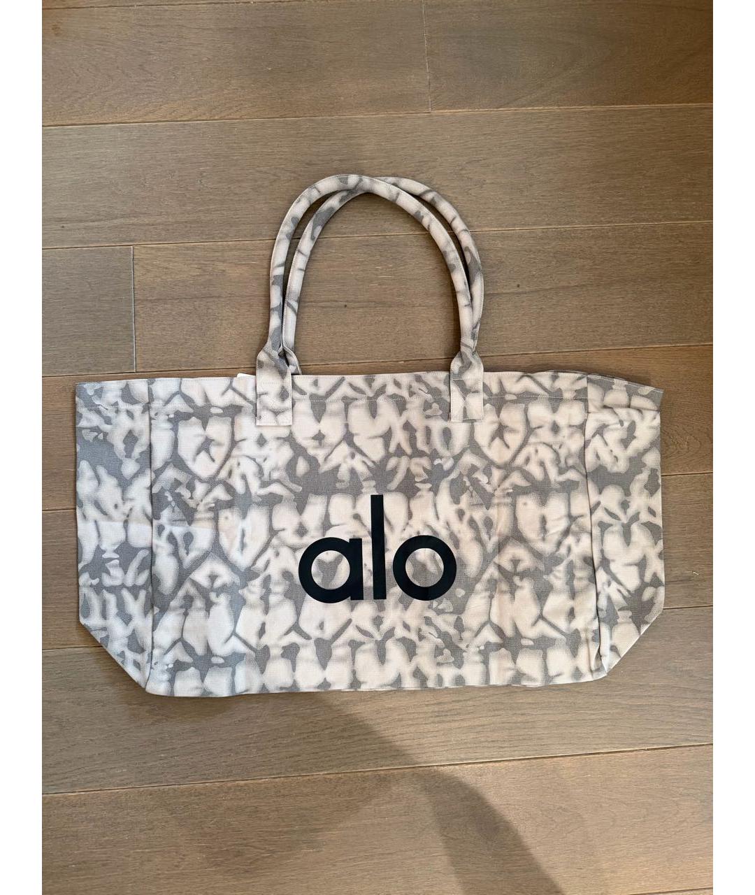 ALO YOGA Антрацитовая хлопковая дорожная/спортивная сумка, фото 2