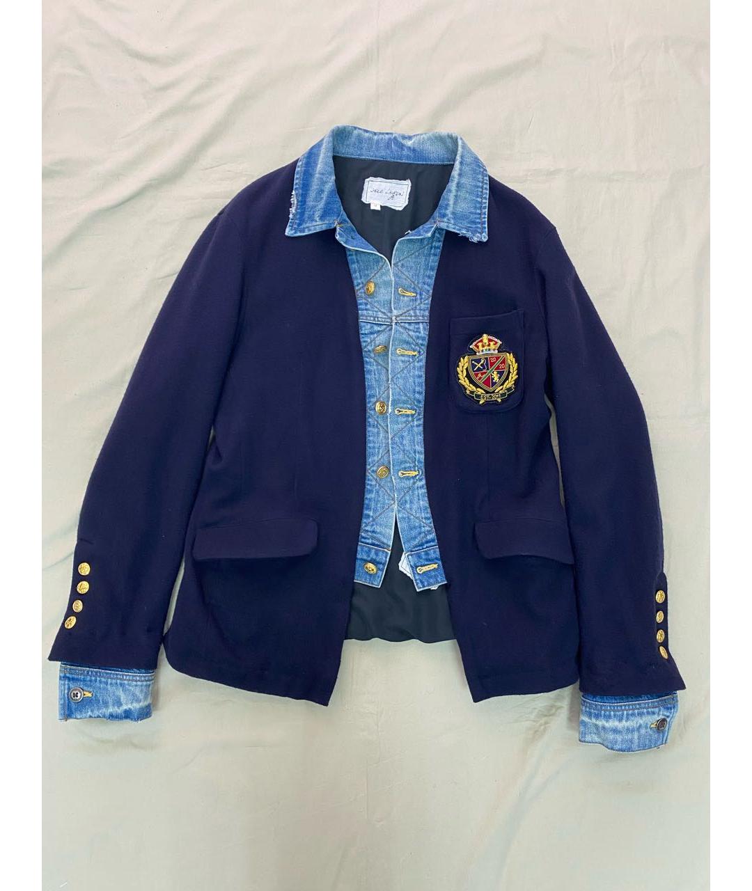 RALPH LAUREN Темно-синий шерстяной пиджак, фото 8