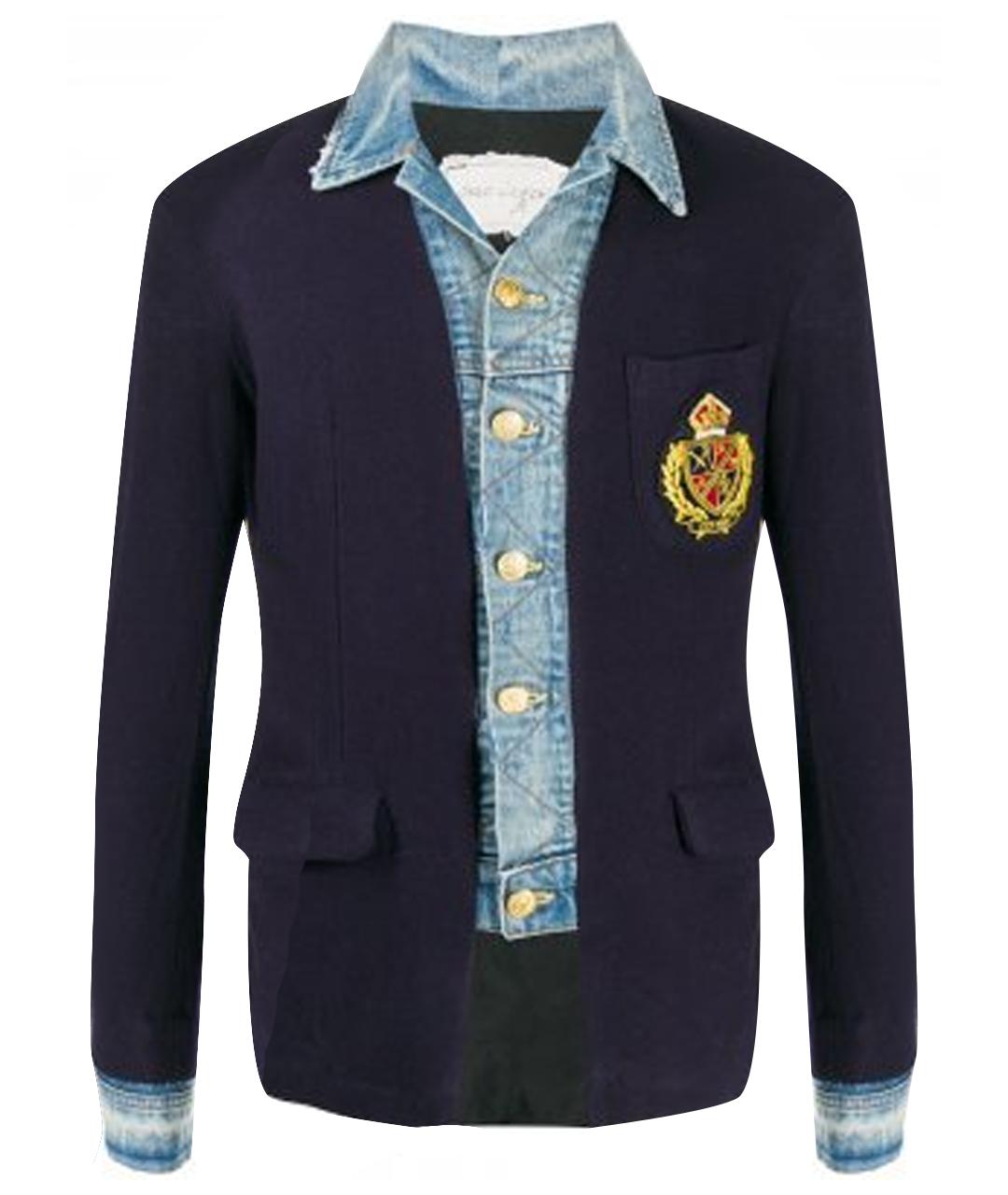 RALPH LAUREN Темно-синий шерстяной пиджак, фото 1